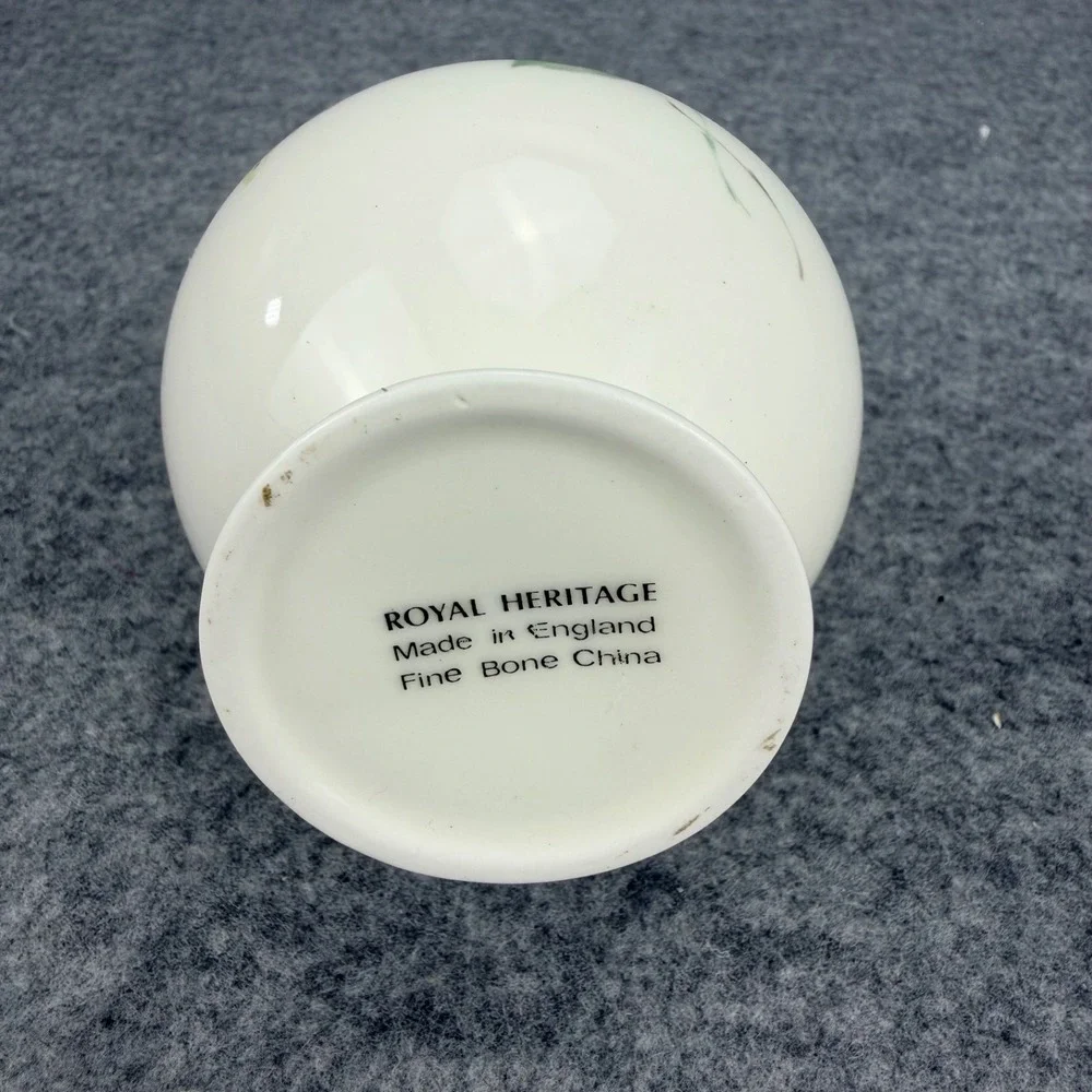 Royal Heritage Fine Bone China Bud Vase Floral Made in England 6.5